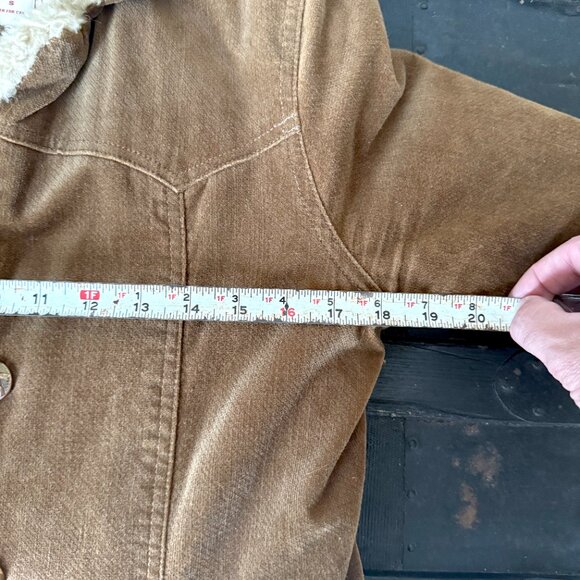 VTG Abercrombie & Fitch Women's Corduroy Jacket Brown Size Small Y2K Sherpa - Picture 9 of 12